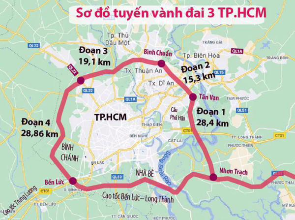 Bản đồ quy hoạch đường vành đai 3 (Nguồn: Internet)
