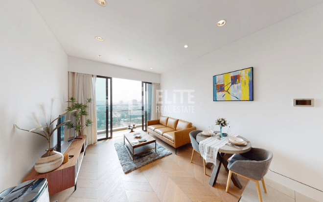THE RIVER - 2 bedroom apartment for rent, fully furnished with quality furniture, with a super open view of Landmark 81